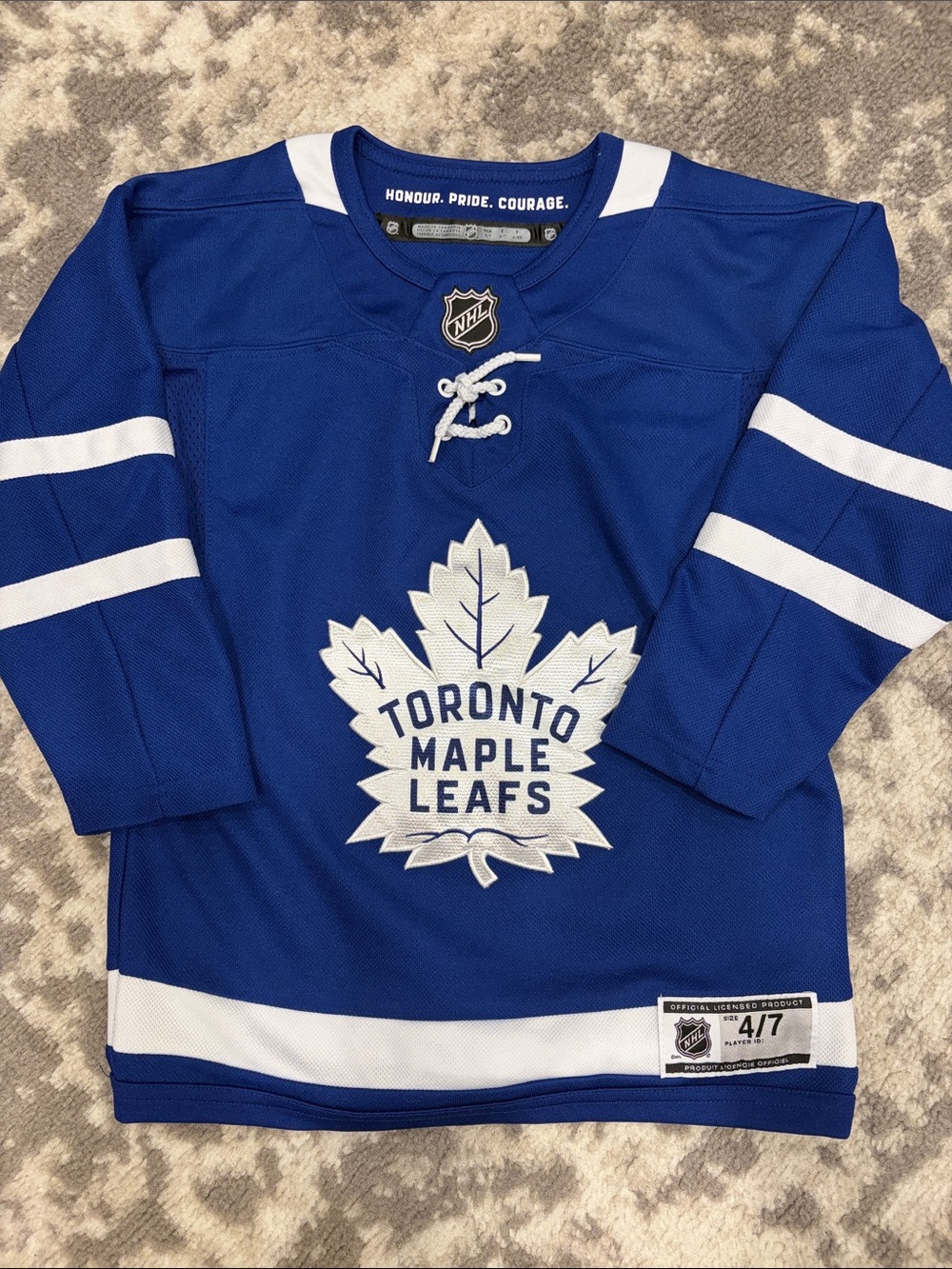 Kids Blue Toronto Maple Leaf Hockey Jersey